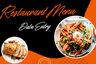do restaurant menu data entry and editing