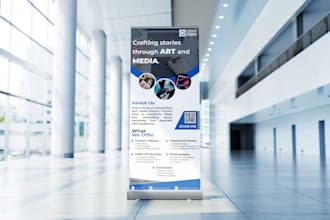 design a creative roll up or retractable banner