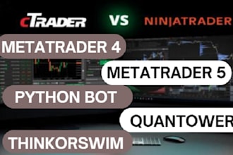 code ninjatrader, tradingview, thinkorswim, python, ctrader, quantower