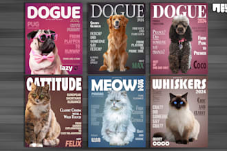create personalized magazine covers and posters of your pet