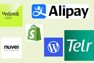 integrate payment gateway, unlimit, webpays, alipay, telr, nuvei