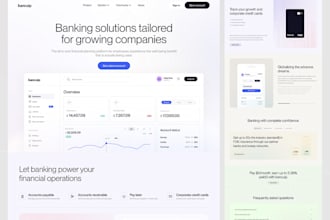 do fintech website design, fintech landing page , fintech UI UX design,