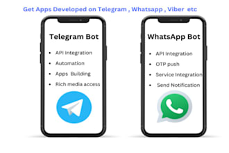 integrate viber, telegram bot and whatsapp API using php