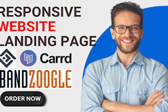 design reponsive website with carrd co, 10web, mobirise, bandzoogle landing page