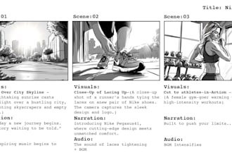 do storyboards for commercials, short films, animations