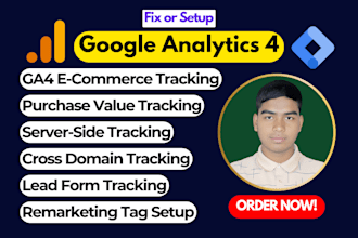 google analytics 4 setup and ga4 ecommerce tracking via GTM