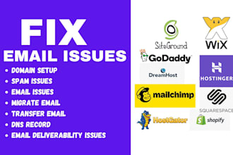 fix email issue, spam issue, migrate email, resolve your email and dns issues