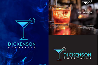creative bar and nightclub logo design unique eye catching