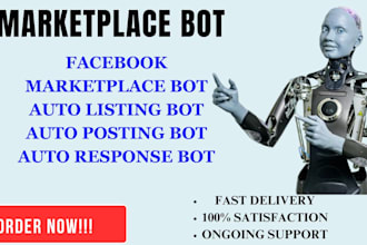 develop facebook marketplace bot, etsy bot, shopify bot, ebay bot in python