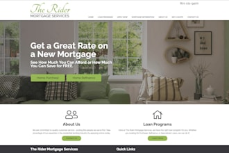 design a mortgage loan, broker, lending, banking website