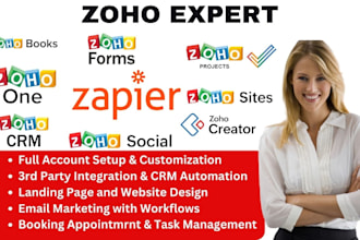 setup zoho one zoho crm zoho project zoho workflow zoho site zoho form zoho mail