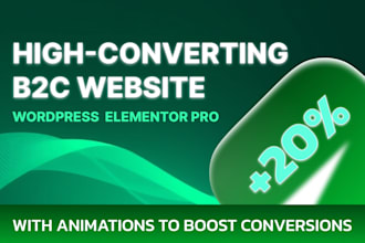 create high converting elementor website with animations