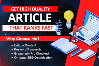 do SEO article writing, blog post writing, website content writing, copywriting