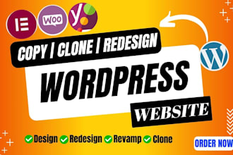 design clone duplicate revamp wordpress website landing page by elementor pro