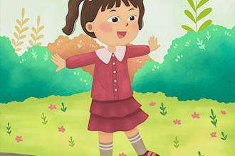 animal lover children story book illustration