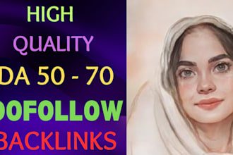 create high quality dofollow seo contexual backlinks of da 50 to 70