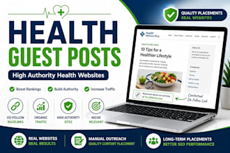 publish health guest posts on high authority health websites