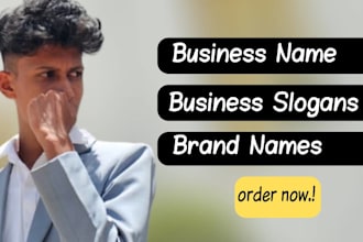 design  best names, logo, slogan for brand, business, company