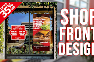 design creative billboards, signage banners, shop fronts, vinyl stickers