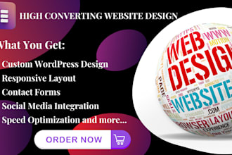 create a high converting wordpress website using elementor, divi, or wpbakery