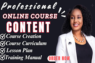 be online course content course creation course curriculum self help book writer