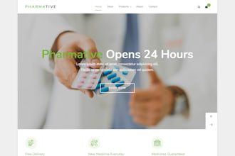 develop websites for healthcare therapy, pharmacies, pediatric dental office