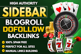 do authority da 50 blogroll sidebar footer dofollow SEO backlinks link building
