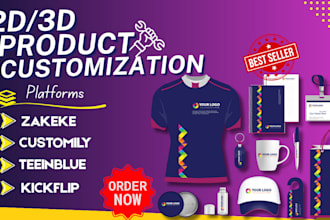 create expert pod product on customall kickflip zakeke customily teeinblue