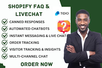 setup shopify faq livechat tidio chatty helpcenter helplab reamaze helpcenter