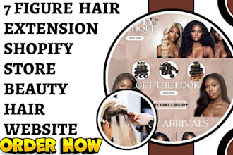 design hair extension shopify store hair website beauty hair extension website