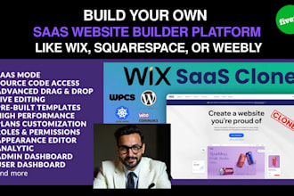 build your own saas website or store builder platform clone wix, shopify,weebly