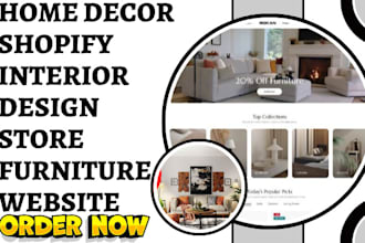 design home decor shopify interior design store furniture home decor website