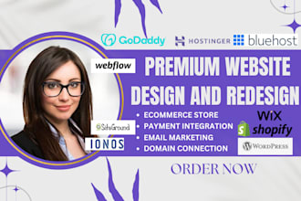 design migrate or update website, landing page on wix hostinger weebly webador