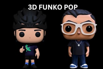 create 3d funko pop 3d bobbleheads model nendroid miniature doll for you