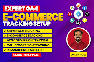 setup google analytics 4 ga4 ecommerce tracking, ads conversion tracking by GTM