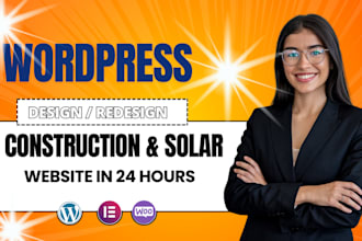 build a stunning, responsive site for roofing, hvac, handyman,solar, services