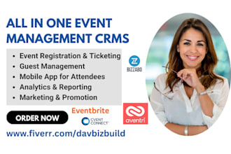 setup all in one event management crms eventbrite bizzabo cvent aventri zoho
