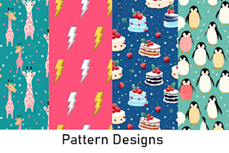 create a unique seamless pattern for fabric print