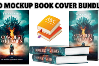 design a digital product mockup, ebook cover and ecover bundle