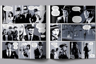 draw cartoon comic book storyboard, anime manga  character based on your script