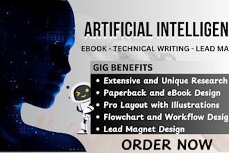 write artificial intelligence, machine learning, robotics, and do lead magnet