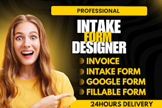 urgently design intake form fillable PDF forms questionnaire order form receipt