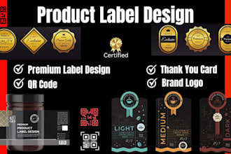 design product label candle wine label mylar bag can gin supplement label design