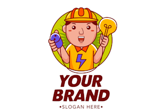 design wonderful bold electrical mascot logo
