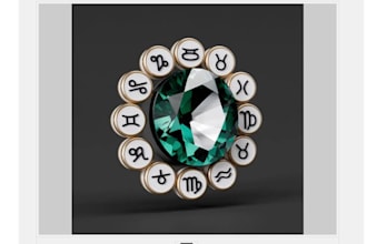 design unique famous gemstone brand logo