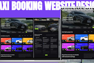 design a taxi booking website chaufuerr website limousine website vtc taxi web