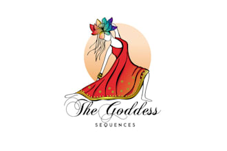 create a goddess transformative online yoga program logo