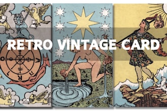 draw tarot card retro vintage tarot card anki card tarot card game design oracle