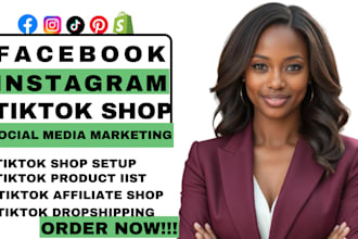 set up tiktok facebook instagram USA tiktok shop manager in UK boost sales