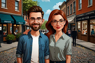 cartoonize your couple portrait